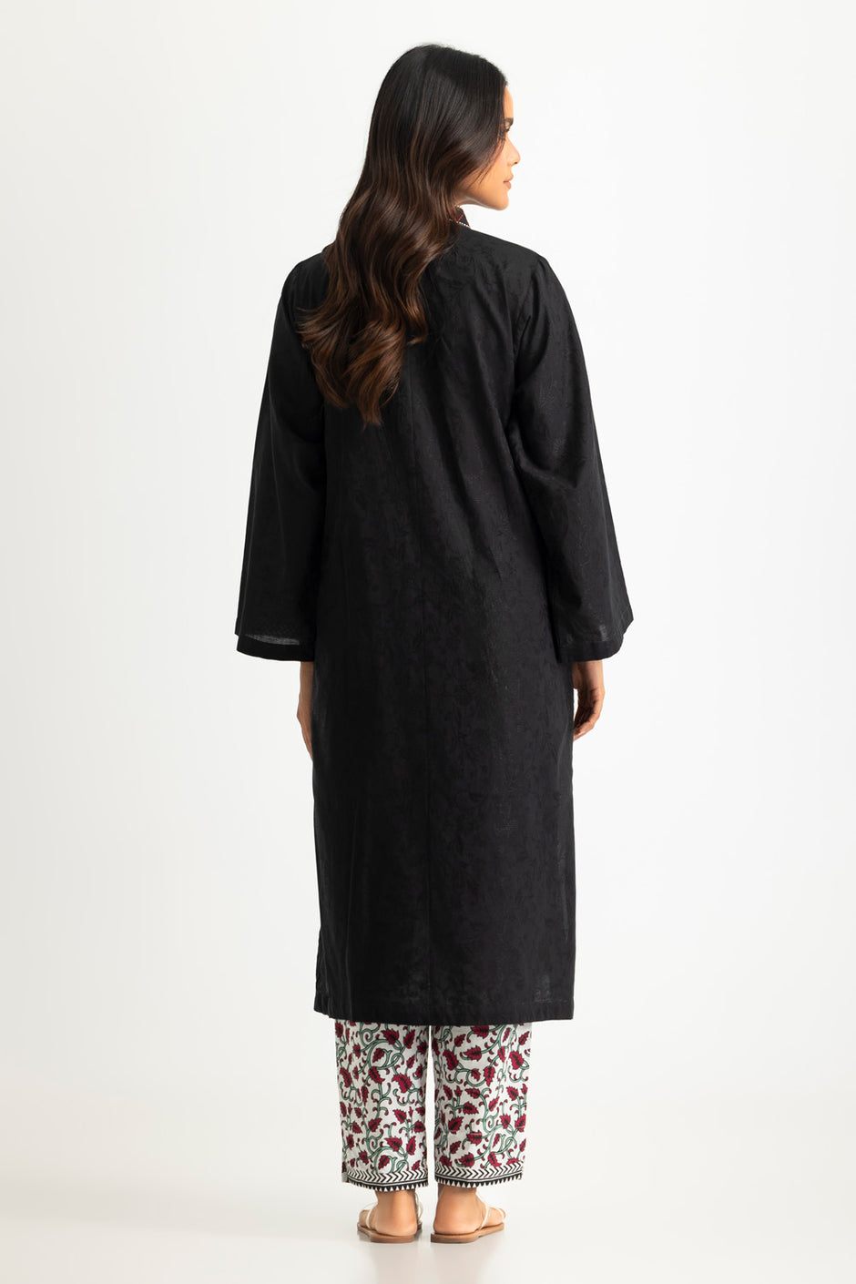 Jacquard Embroidered Shirt And Printed Trouser