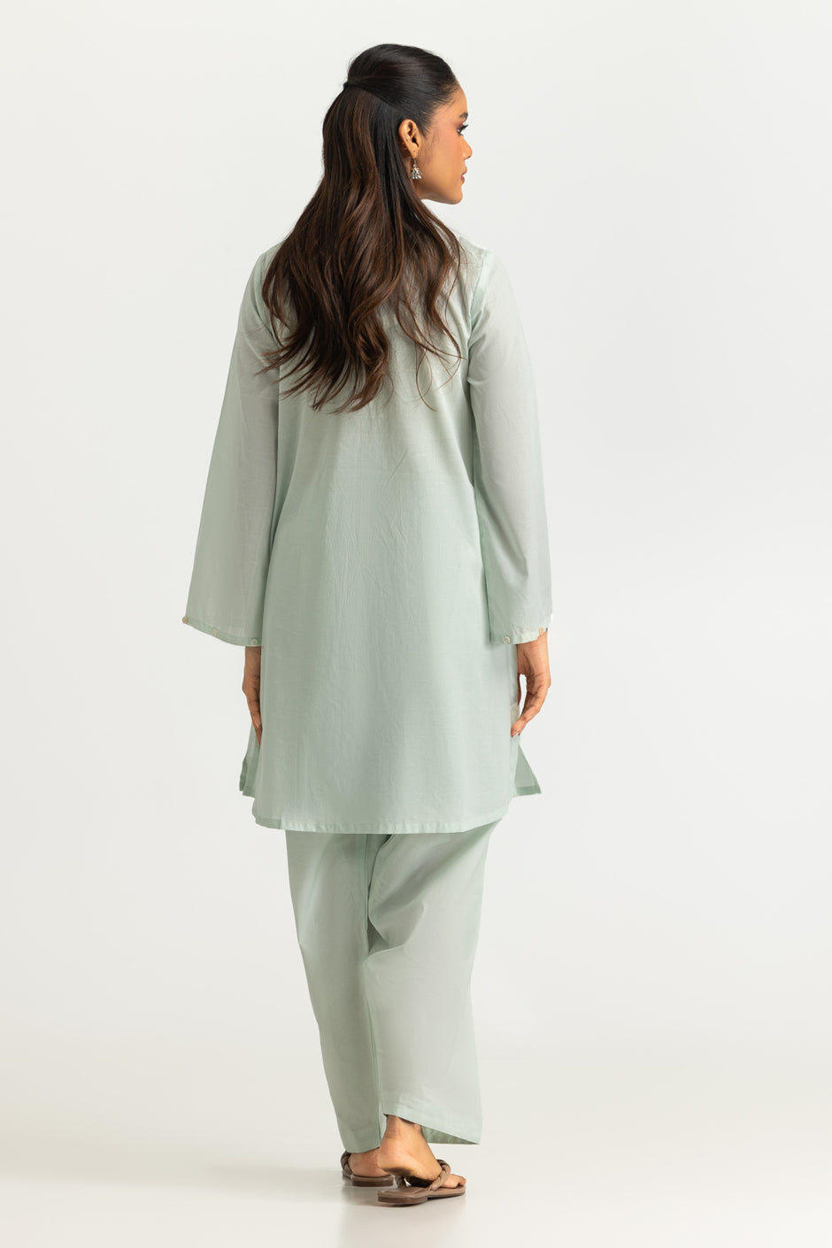 Jacquard Shirt And Dyed Trouser