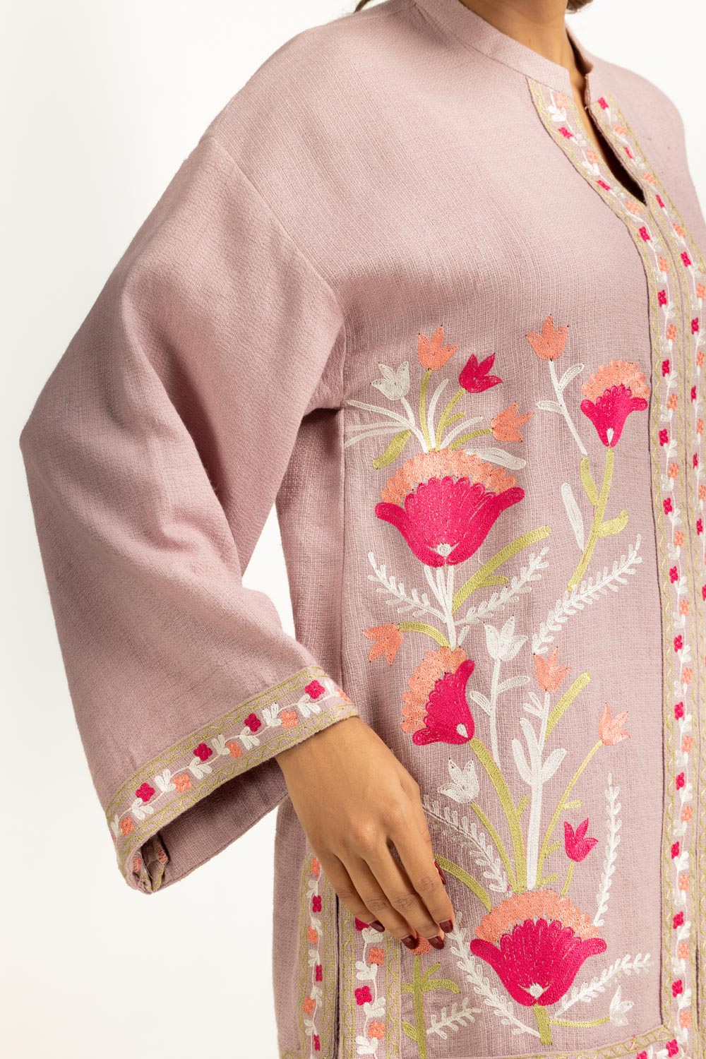 Jute Embroidered Co-Ord Set IPST-55106