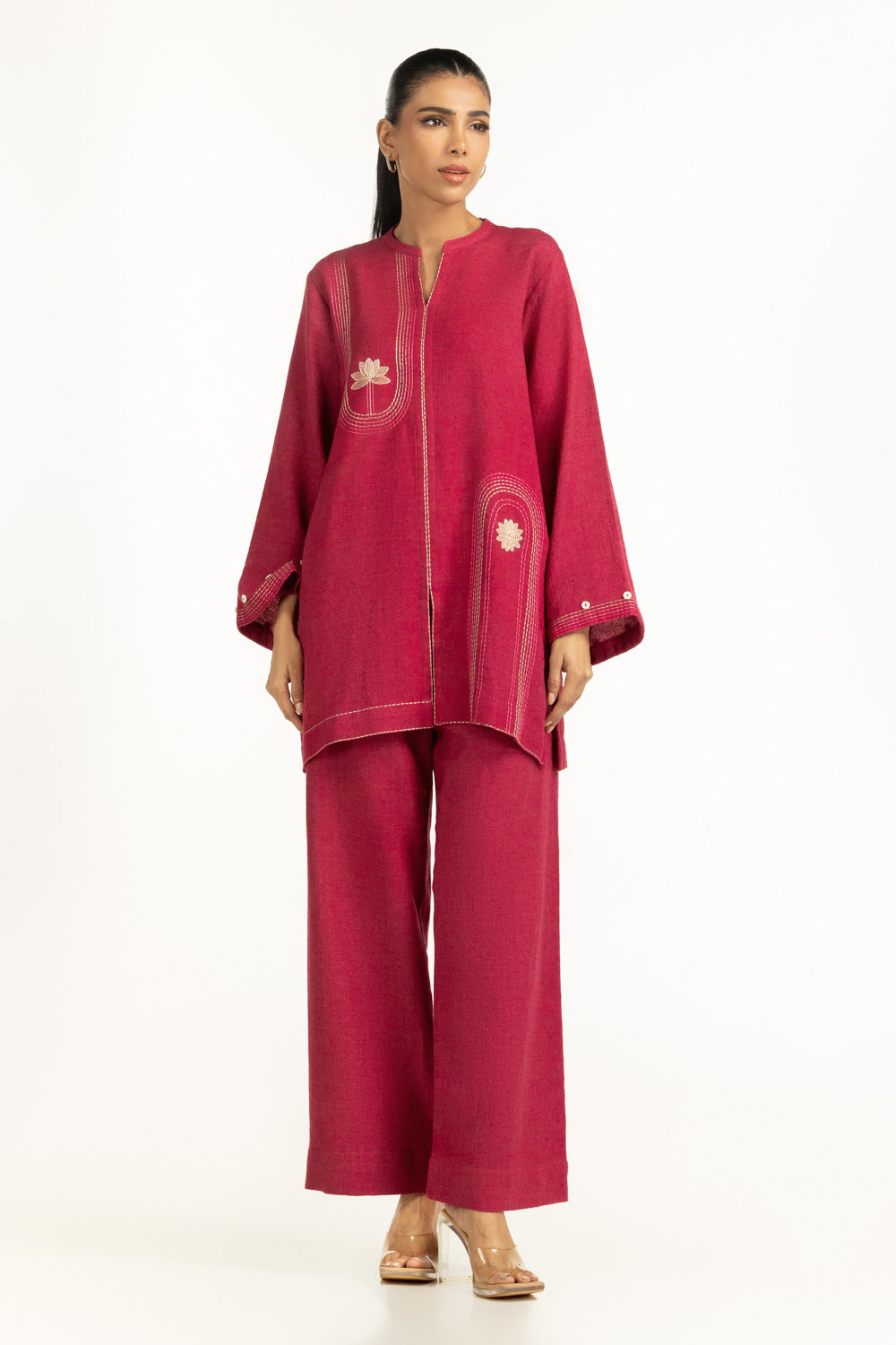 Jute Embroidered Co-Ord Set IPST-55181