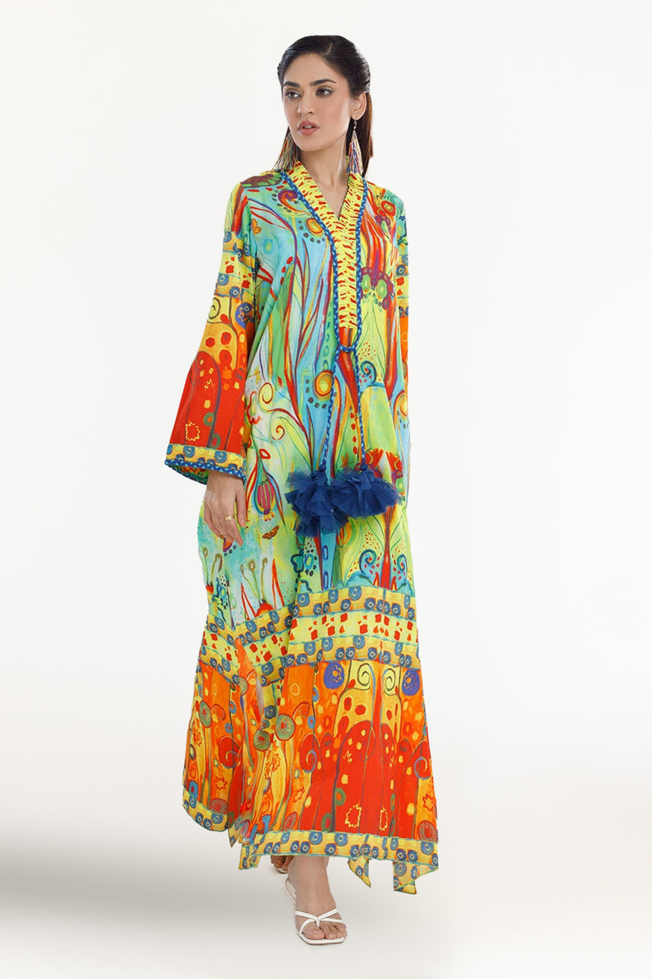 1 Piece Unstitched Cotton Silk Kaftan KFN-52001