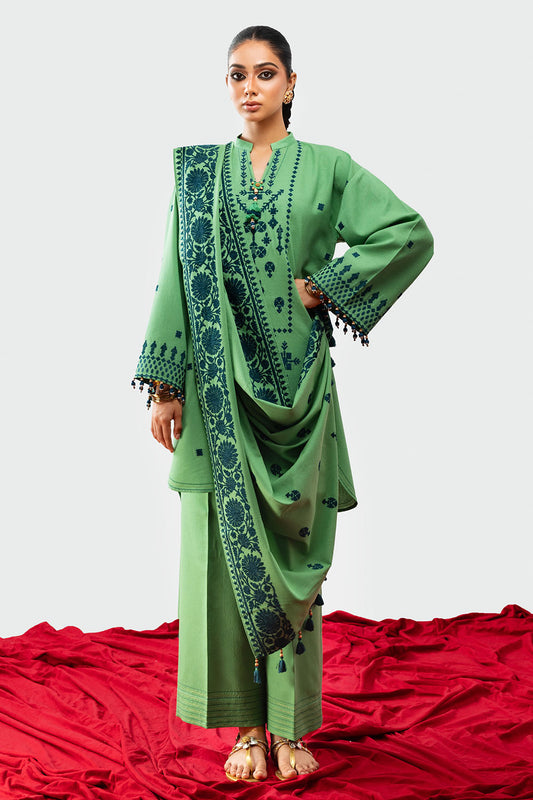 3 Piece Karandi Velvet Jacquard Suit with Dupatta MJ-52026