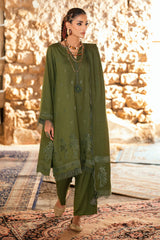3 Piece Karandi Velvet Yarn Jacquard Suit with Shirt and Dyed Trouser MJ-52030