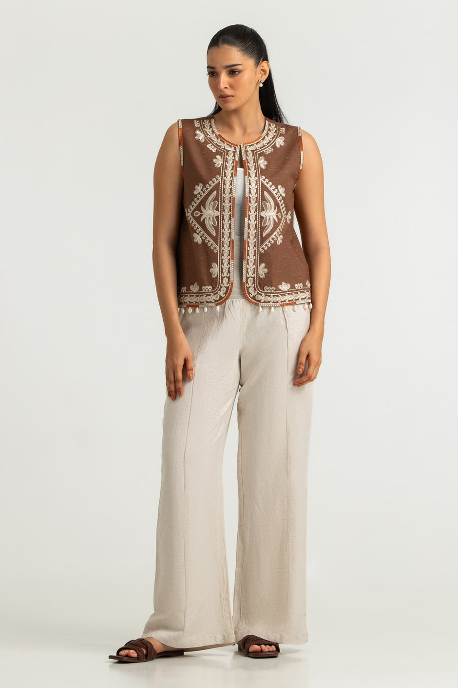 Karandi Embroidered Waistcoat