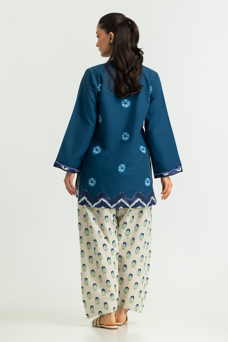 Karandi Gold Slub Printed Co-Ord Set