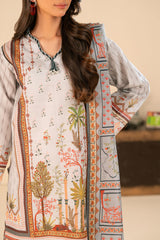 3 Piece Printed Khaddar Suit with Dupatta SD-52214