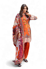 3 Piece Printed Khaddar Suit SD-52233