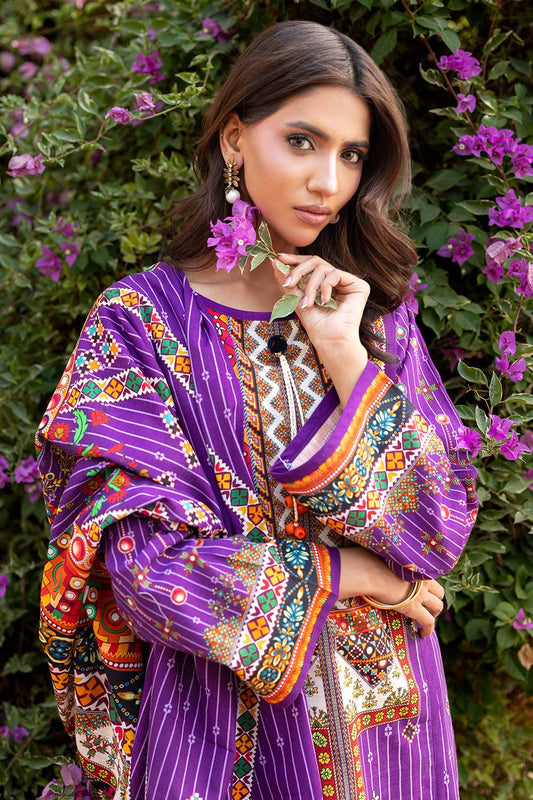 3 Piece Printed Khaddar Suit SD-52234