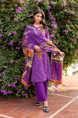 3 Piece Printed Khaddar Suit SD-52234