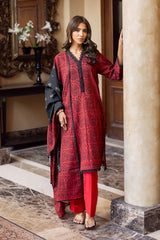 3 Piece Printed Khaddar Suit SD-52238