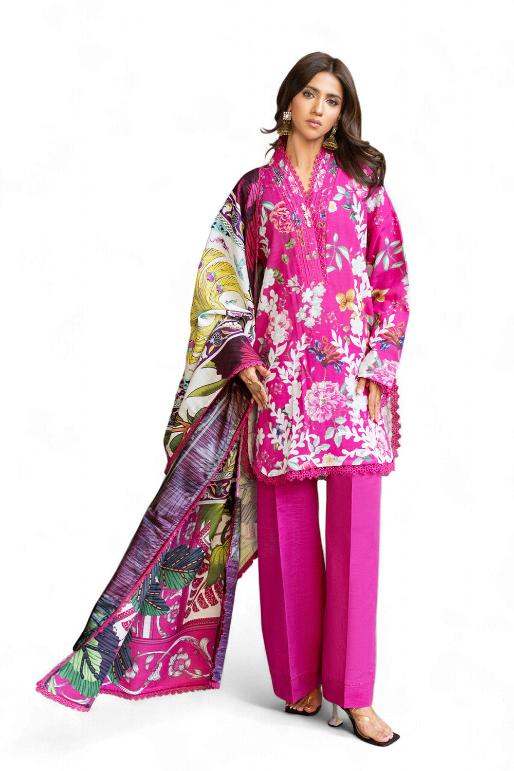 3 Piece Printed Khaddar Suit SD-52239