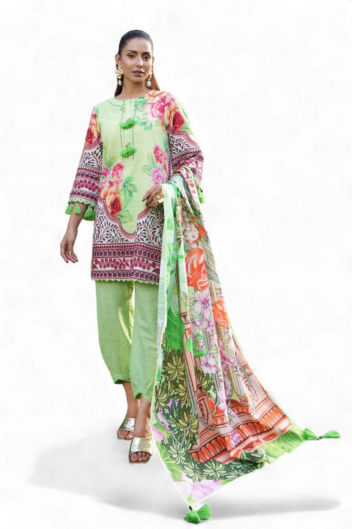 3 Piece Printed Khaddar Suit SD-52241