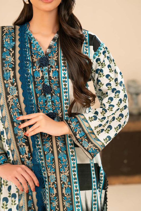 3 Piece Printed Khaddar Suit with Dupatta SD-52255