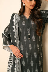 3 Piece Printed Khaddar Suit with Dupatta SD-52256