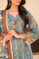 3 Piece Printed Khaddar Suit with Dupatta SD-52260