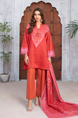 3 Piece Printed Khaddar Suit with Dupatta WNS-52033