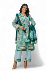 3 Piece Khaddar Suit with Dupatta WNS-52091