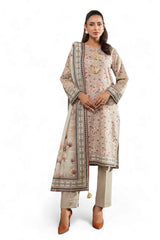 3 Piece Khaddar Suit with Dupatta WNS-52092