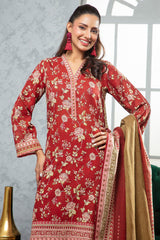 3 Piece Khaddar Suit with Dupatta WNS-52095