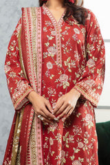 3 Piece Khaddar Suit with Dupatta WNS-52095