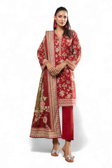 3 Piece Khaddar Suit with Dupatta WNS-52095