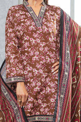 3 Piece Khaddar Suit with Dupatta WNS-52100