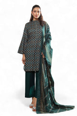 3 Piece Khaddar Suit with Dupatta WNS-52090