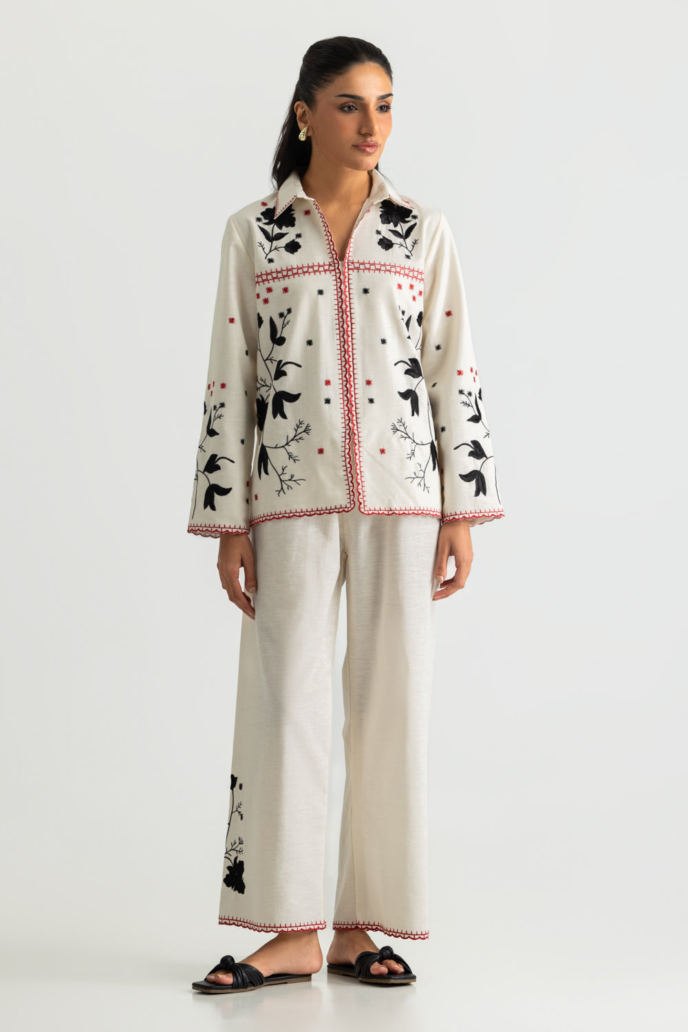 Khaddar Embroidered Co-Ord Set