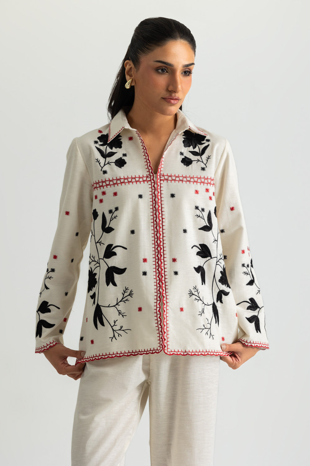 Khaddar Embroidered Co-Ord Set