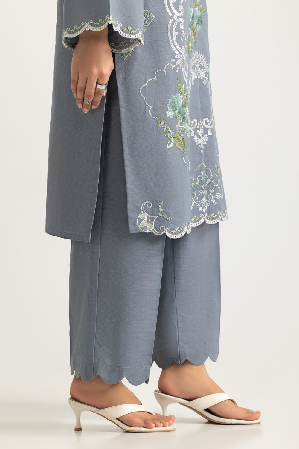 Khaddar Embroidered Co-Ord Set