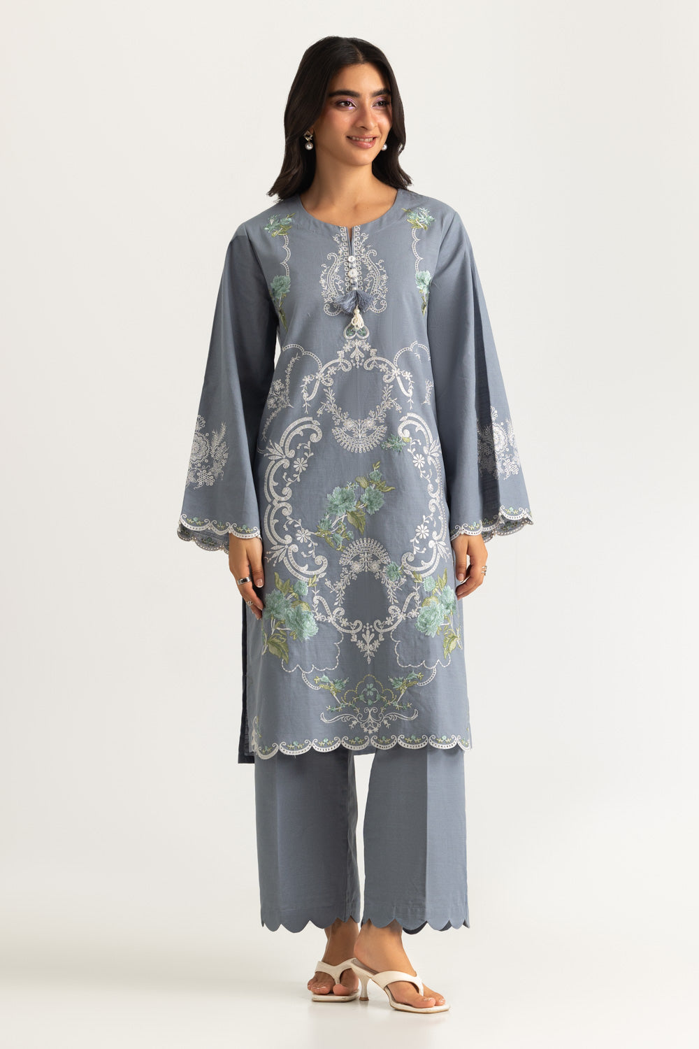 Khaddar Embroidered Co-Ord Set