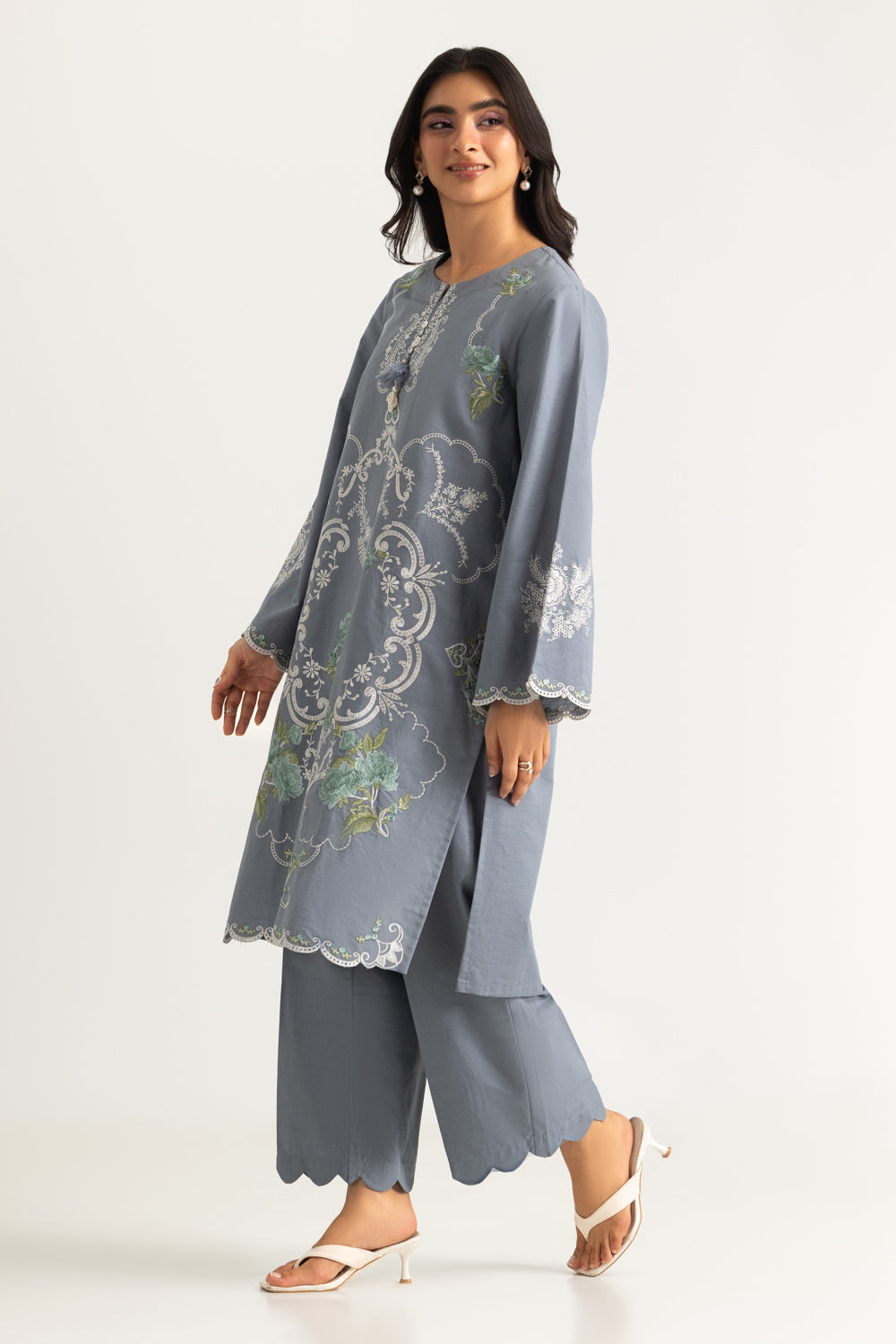 Khaddar Embroidered Co-Ord Set