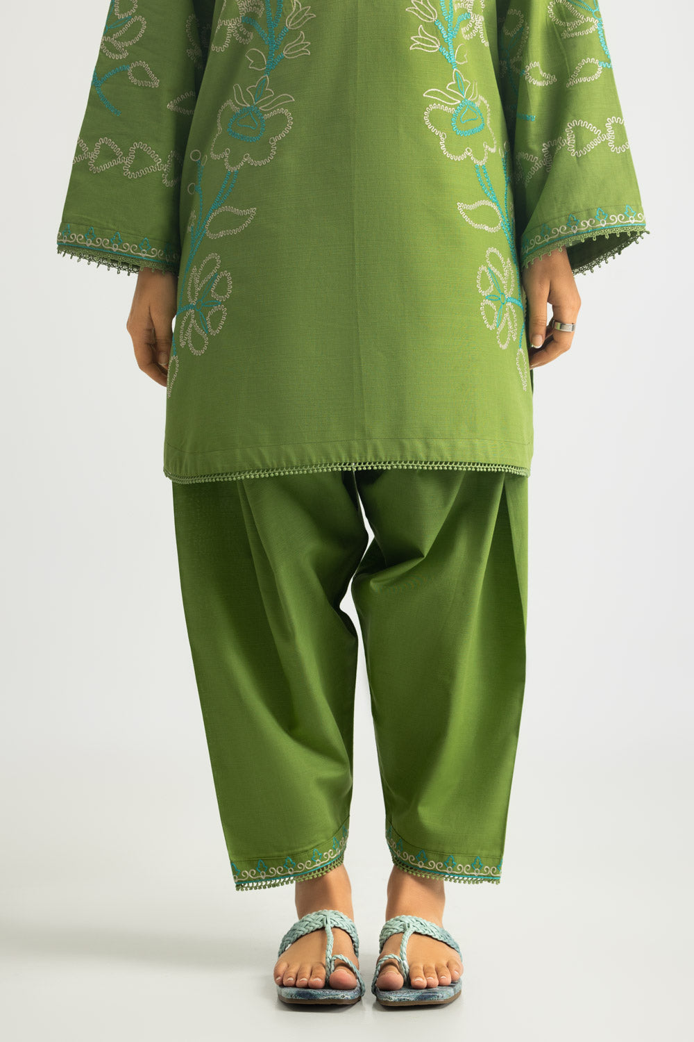 Khaddar Embroidered Co-Ord Set