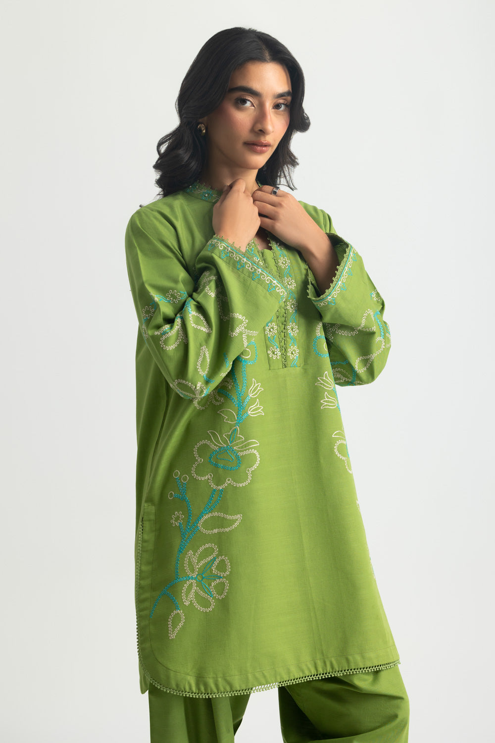 Khaddar Embroidered Co-Ord Set