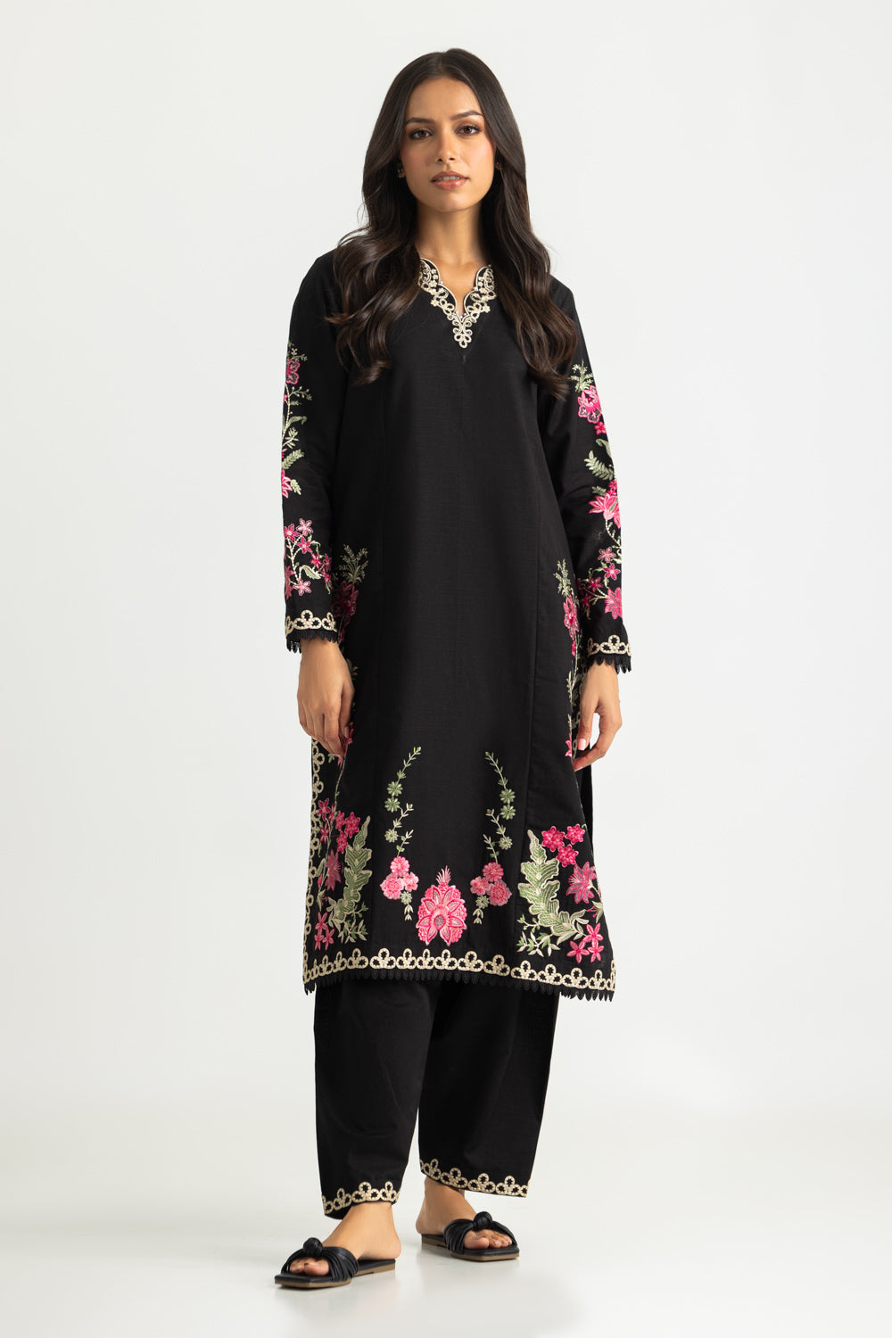 Khaddar Embroidered Co-Ord Set
