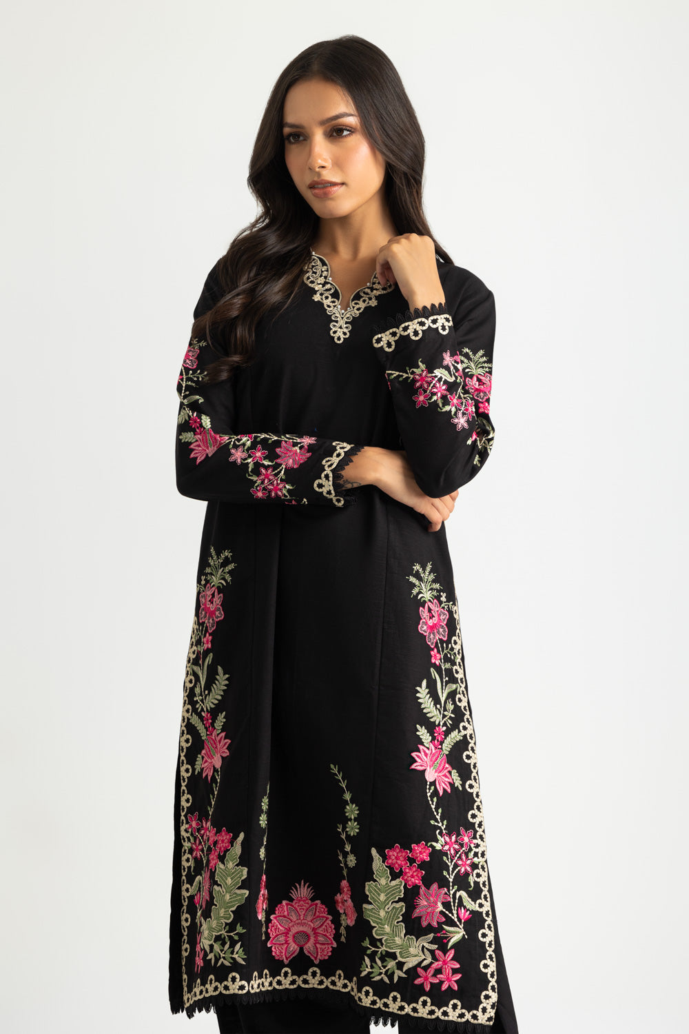 Khaddar Embroidered Co-Ord Set