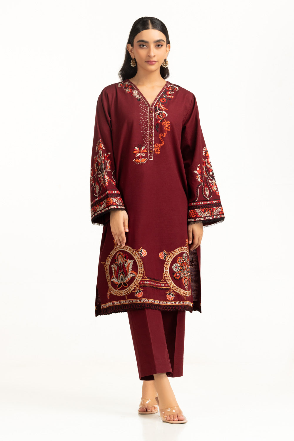 Khaddar Embroidered Co-Ord Set IUSTTS-1274