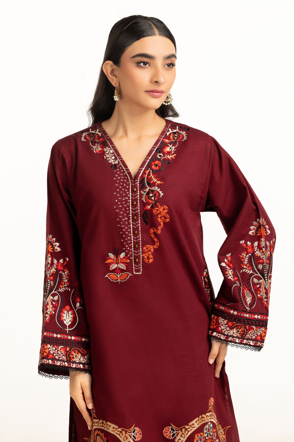 Khaddar Embroidered Co-Ord Set