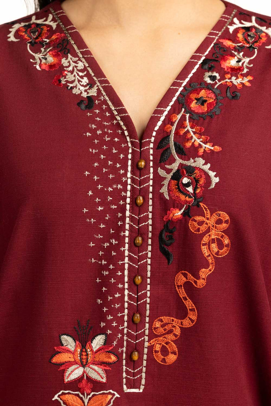 Khaddar Embroidered Co-Ord Set