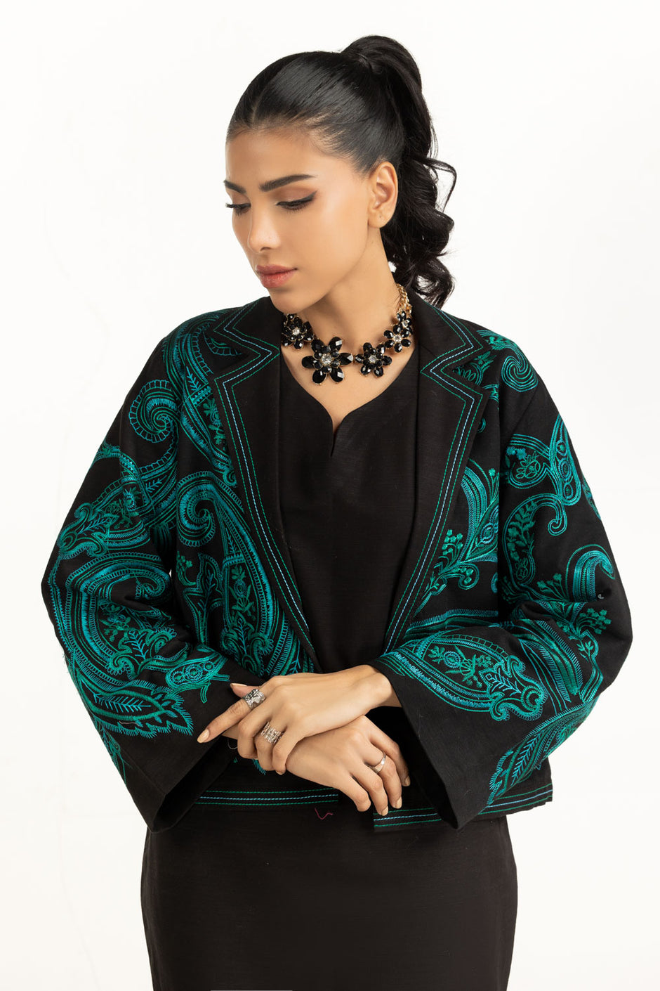 Khaddar Embroidered Waistcoat