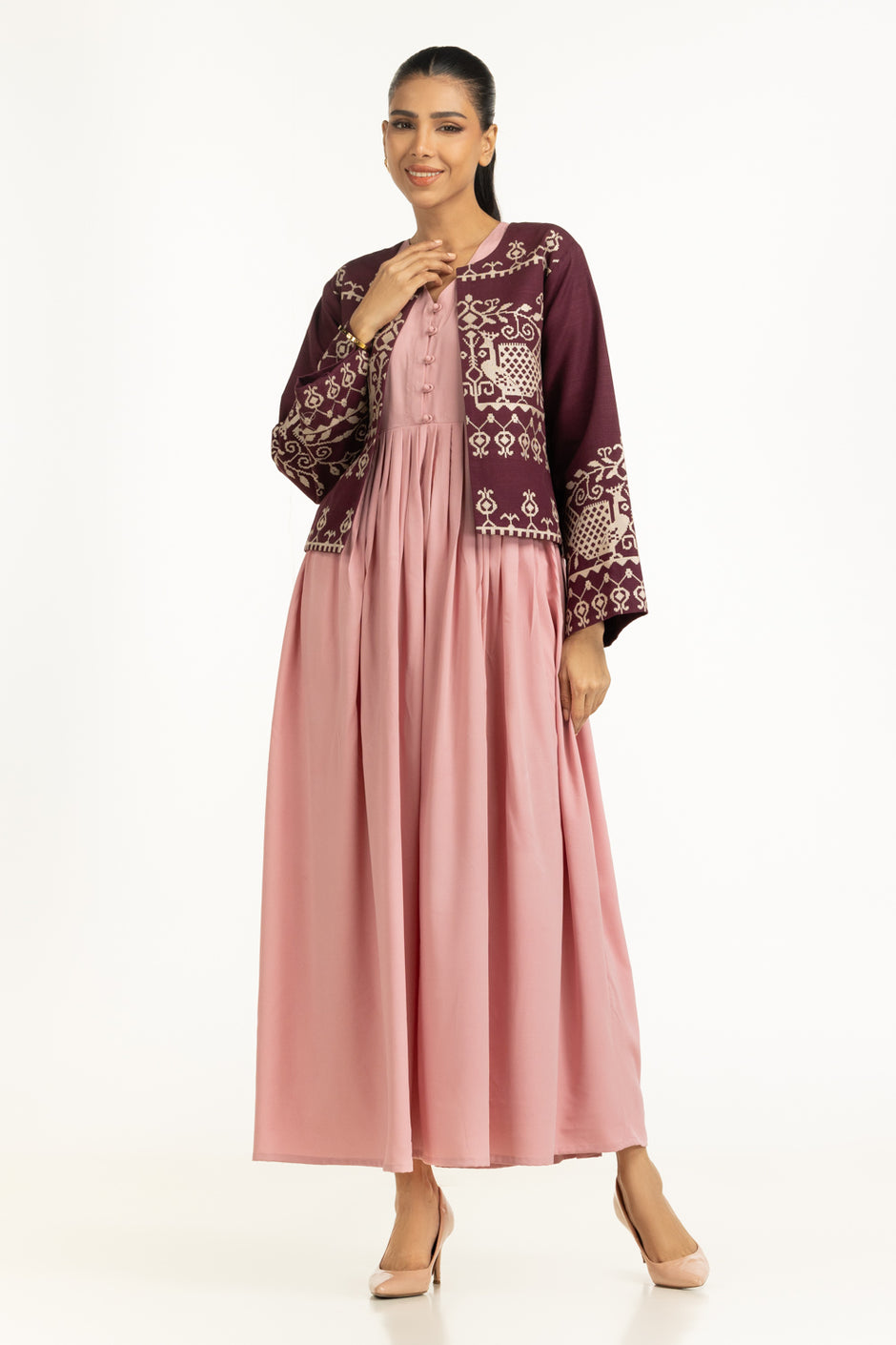 Khaddar Embroidered Waistcoat