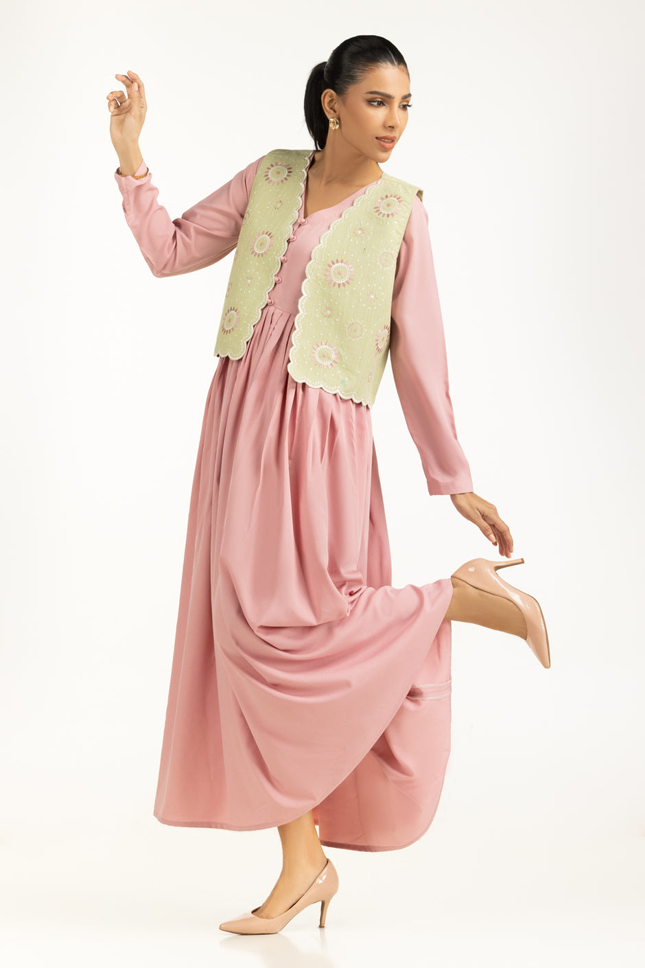 Khaddar Embroidered Waistcoat