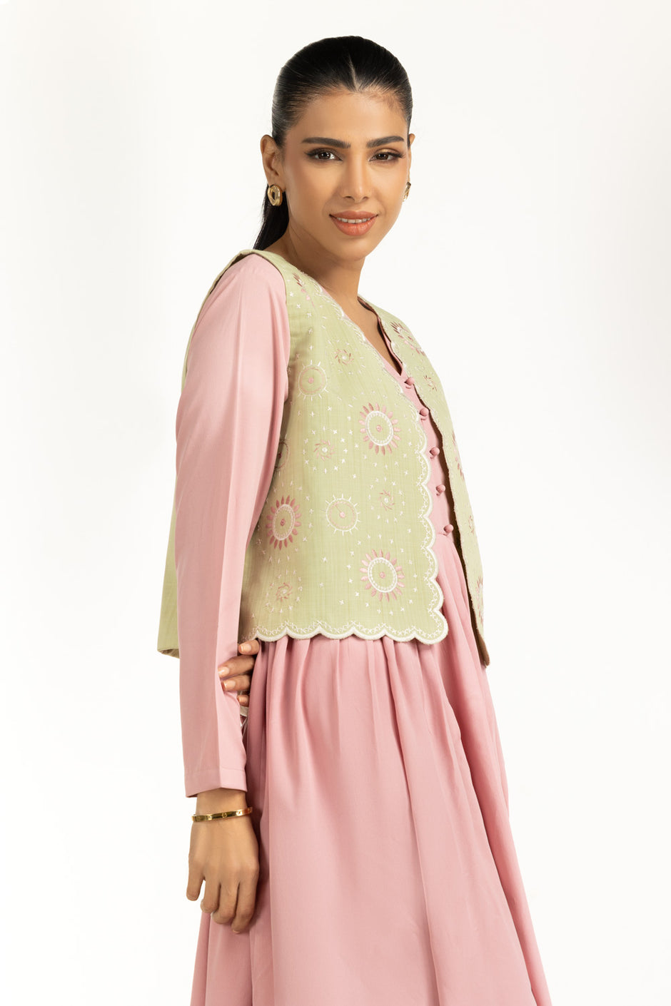 Khaddar Embroidered Waistcoat