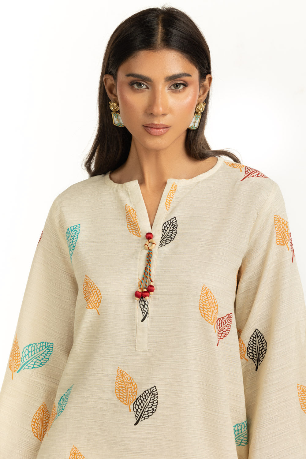 Khaddar Jacquard Slub Printed Co-Ord Set  IUSTTS-1154