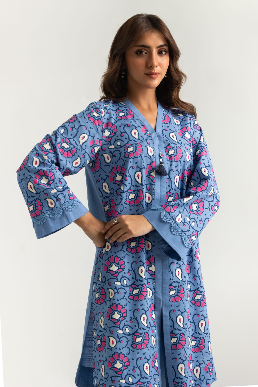 Khaddar Slub Block Printed Co-Ord Set