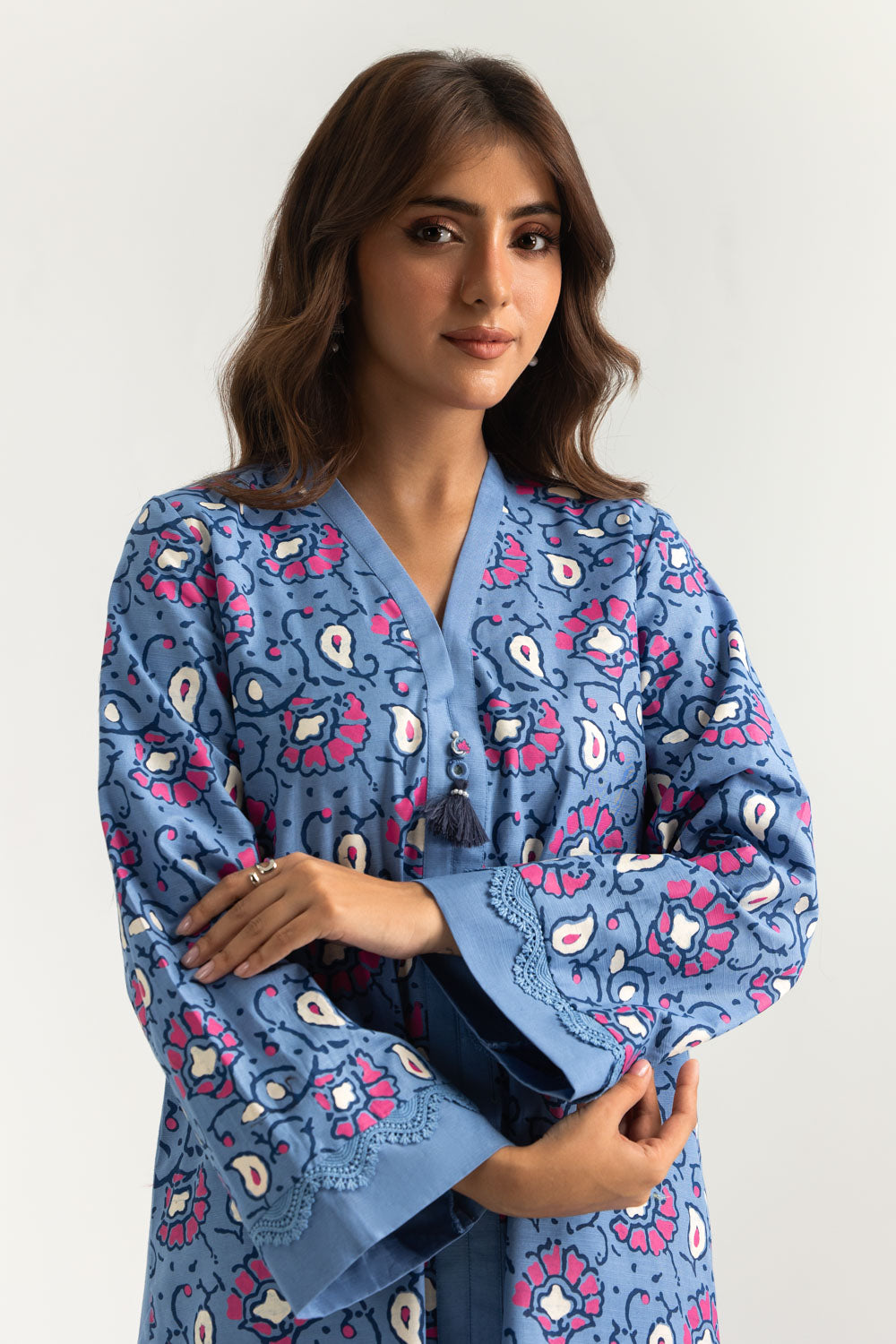 Khaddar Slub Block Printed Co-Ord Set