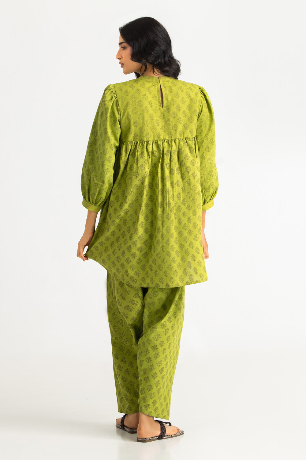 Khaddar Slub Block Printed Shirt And Trouser With Embroidered Waistcoat