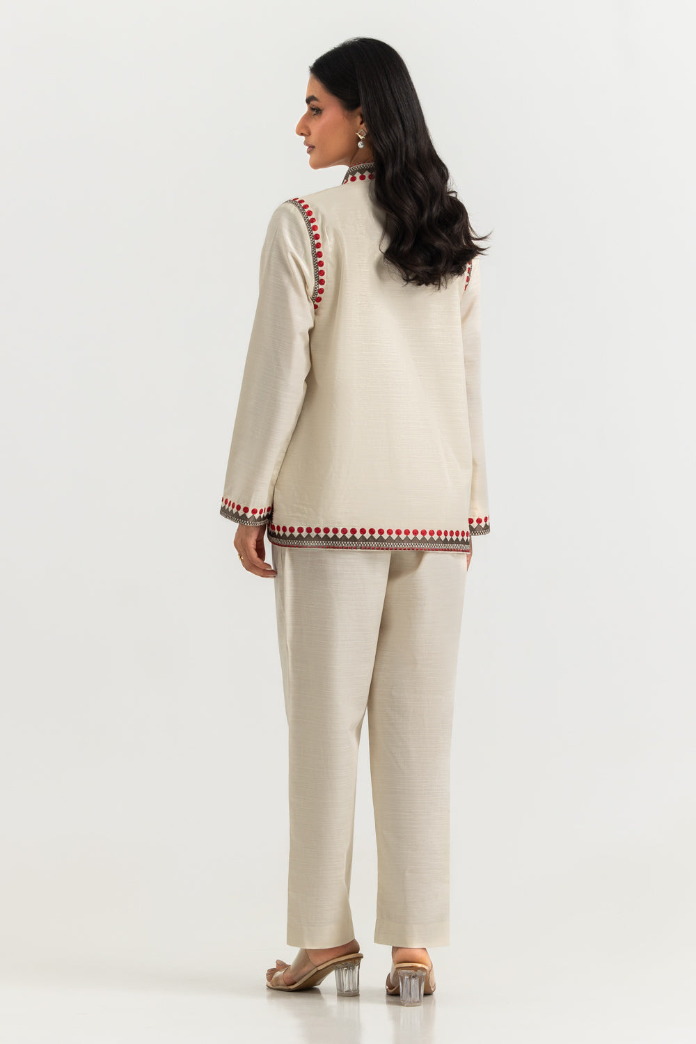 Khaddar Slub Embroidered Co-Ord Set