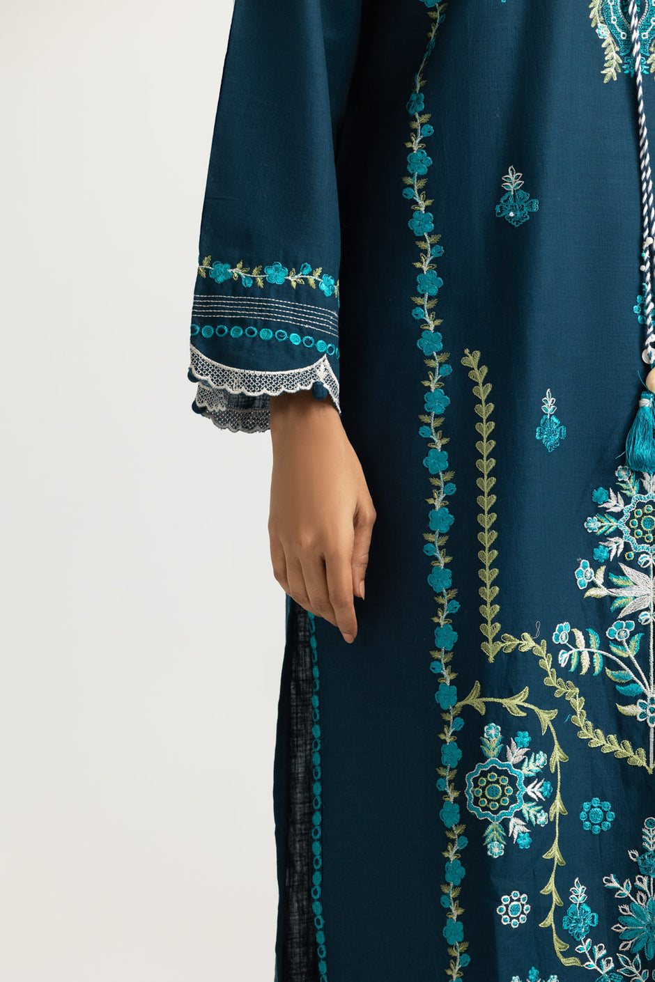 Khaddar Slub Embroidered Co-Ord Set
