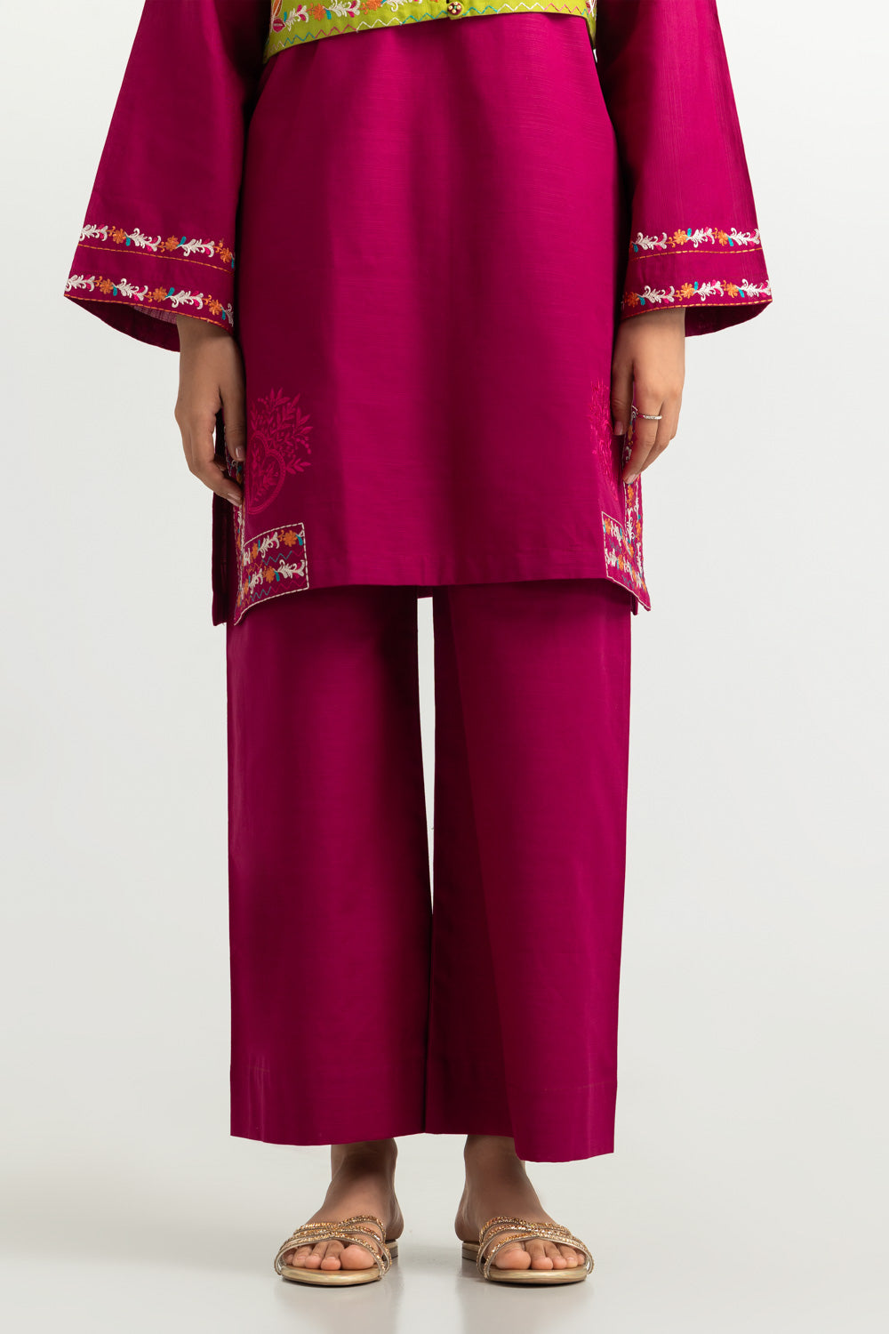 Khaddar Slub Embroidered Co-Ord Set